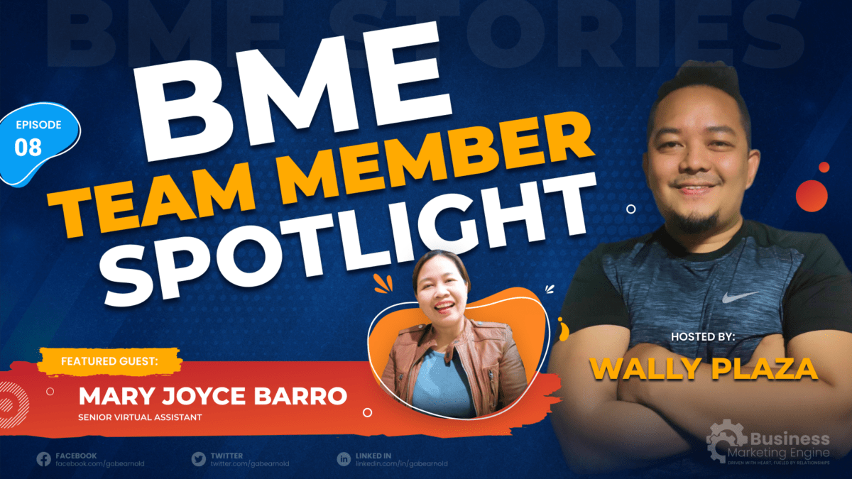 , Jumping Into the Deep with Sr. Virtual Assistant &#8211; Joyce Barro of BME &#8211; (Episode 8), Business Marketing Engine