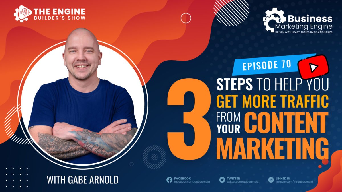 , 3 Steps to Help You Get More Traffic From Your Content Marketing &#8211; (Episode 70), Business Marketing Engine