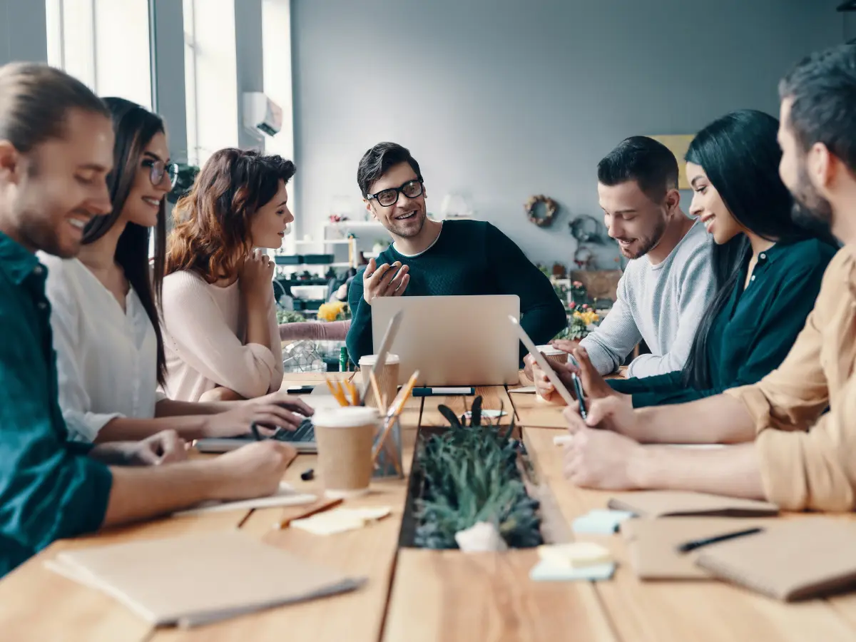 Marketing team reviewing a high-stakes client project